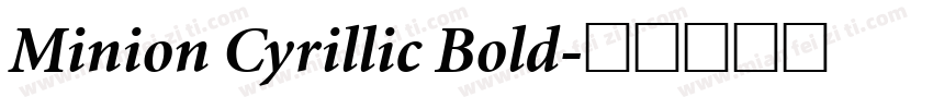Minion Cyrillic Bold字体转换